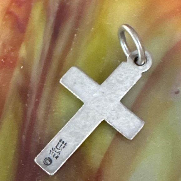 James Avery Silver Cross Pendant with Musical Note Retired - Picture 8 of 8